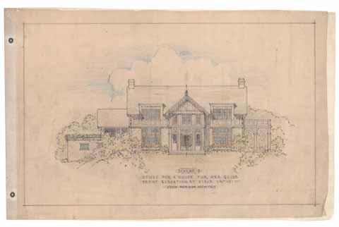 Scheme 'B', study for a house for Mrs. Glide