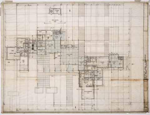 Floor plan for James and Madge Abernathy, residential, Palm Springs, 1962