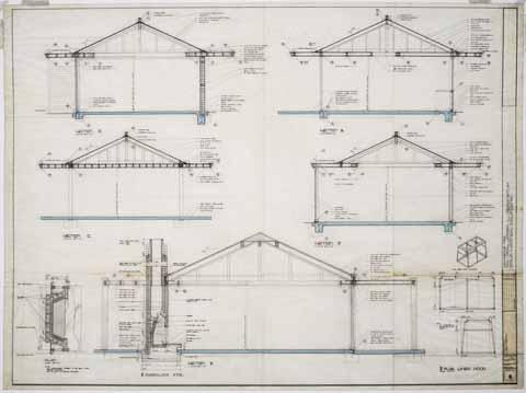 Sections for Mr. and Mrs. James L. Abernathy residence, 1962