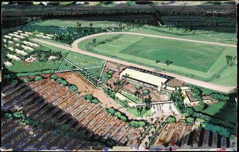 Palm Springs Turf Club racetrack, commercial, Palm Springs, 1954