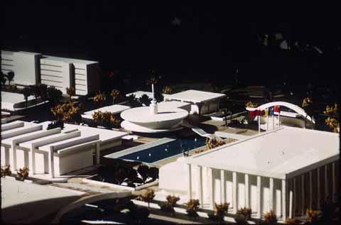 [Palm Springs Shopping Plaza scale model, detail]