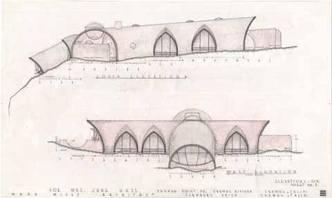 House for Mrs. June Hass, elevations S and W, sheet no. 3