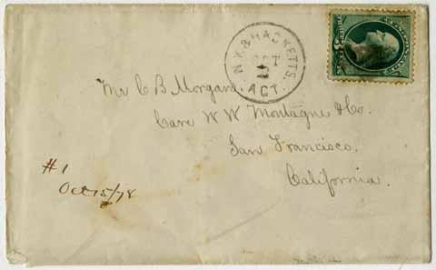 Letter from Eliza Morgan to Charles Morgan, October 6, 1878