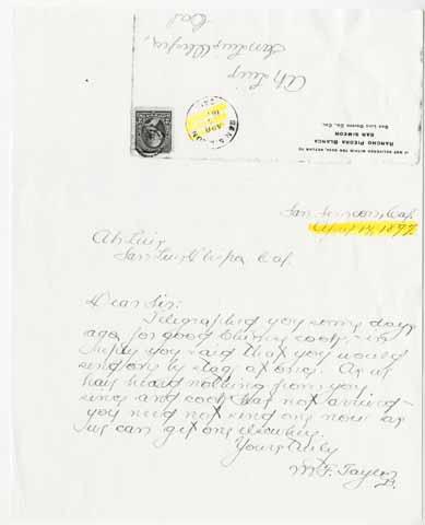Letter from M. F. Taylor