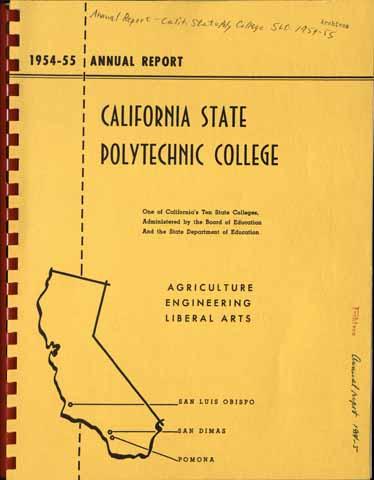 Annual Report California Polytechnic State College, 1954-55
