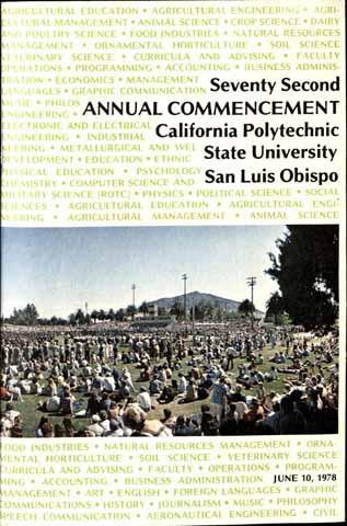 Seventy Second (72nd) Annual Commencement, California Polytechnic State University, San Luis Obispo