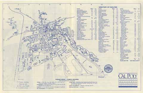 Cal Poly [campus map, circa 1992]