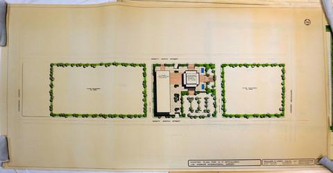 Master plan for R. P. McCulloch, Los Angeles International Airport, headquarters - complex in center