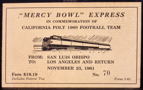 Special round-trip ticket to the Mercy Bowl benefit game.
