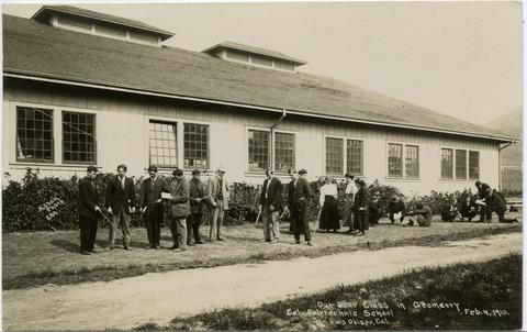 Out door Class in Geometry Cal Polytechnic School San Luis Obispo, Cal. Feb. 4, 1910