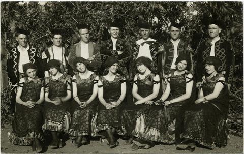 Students in Costume for Decennial Pageant