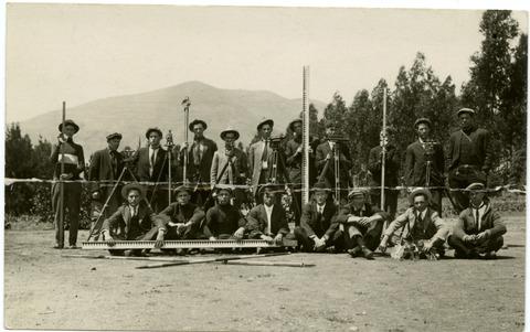 Members of the surveying squad in camp, May 1914