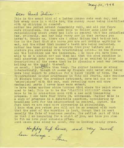 Letter from Flora d'Ille North to Julia Morgan, 1944