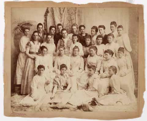 Morgan, Julia with Kappa Alpha Theta sorority sisters, c. 1893