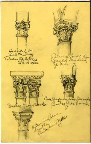Spain, capitals and column details