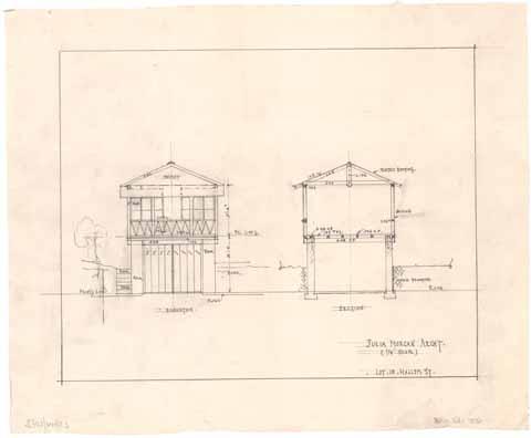Lot 18, Hellam Street, elevation and section