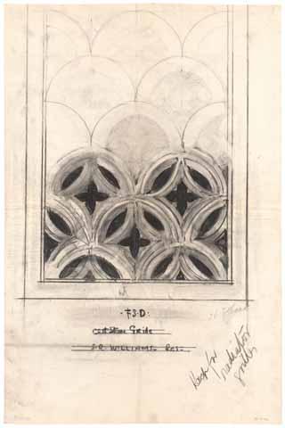 F. S. D.; cast stone grille; S. R. Williams residence