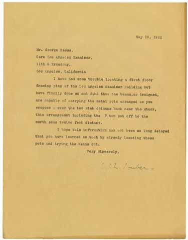 [Letter from W. L. Huber to George Hesse]