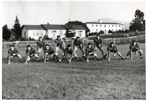 Early Photo of Football Team Practice near dorms (copy 1) - restrict
