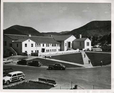 Dexter Library exterior, circa 1950-1960