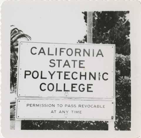 [Sign marking entrance to Cal Poly]
