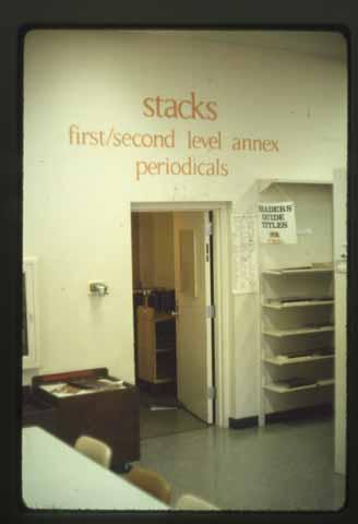 Stacks: First/Second Level Annex; Periodicals