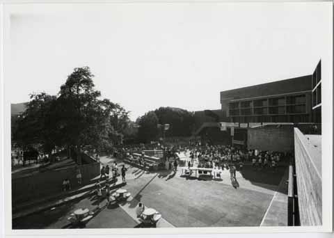 University Union Plaza during a racing event