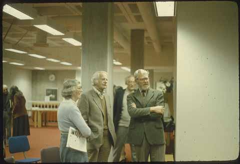 Adrian Wilson visits Kennedy Library, 1982