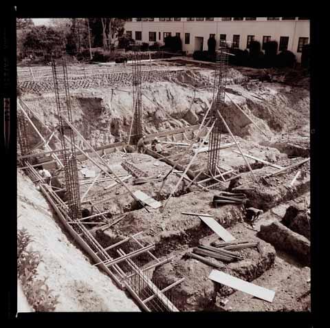 [Construction of the Architecture Building, 1975]