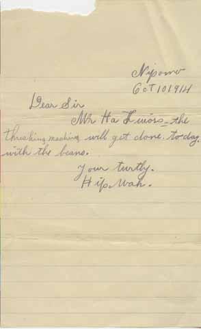 Business Correspondence, circa 1905