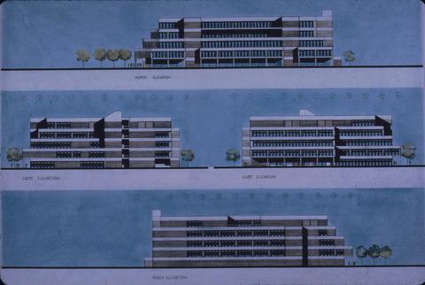 [Sketch for final design of Kennedy Library]