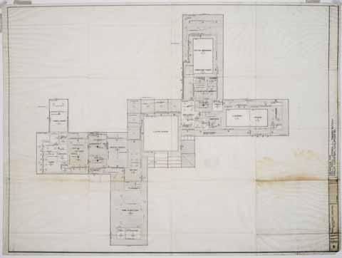 Reflected ceiling plan for James and Madge Abernathy Residence, 1962