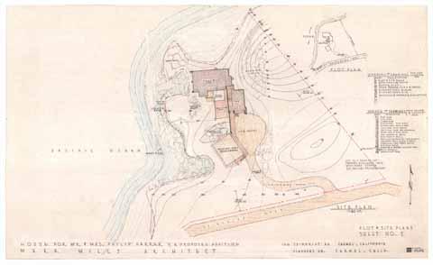 Farrar Copper Spine House, plot and site plans, sheet no. 1
