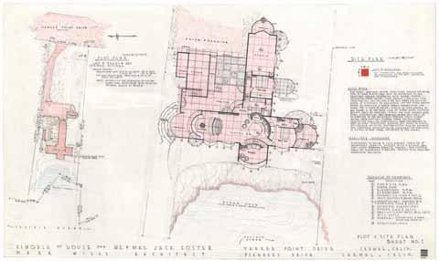 Remodel of [formerly Hass] house for Mr. and Mrs. Jack Foster, plot and site plan, sheet no. 1