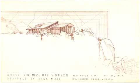 House for Miss Mai Simpson, Partington Ridge [perspective: ocean right]