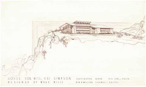 House for Miss Mai Simpson, Partington Ridge [perspective: ocean left]