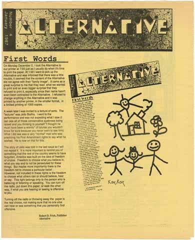 The Alternative, number 4, January 1987
