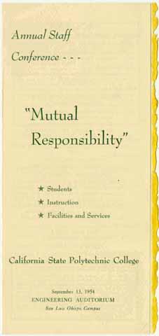 Annual Staff Conference: Mutual Responsibility, 1954