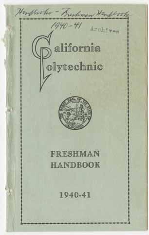 California Polytechnic Freshman Handbook, 1940-41