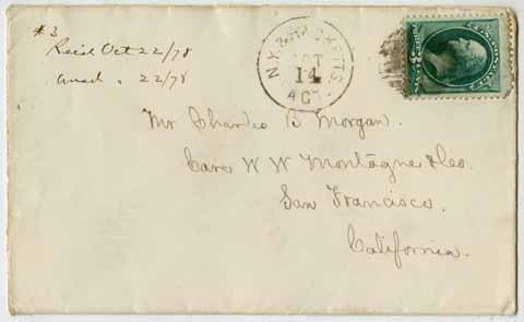 Letter from Eliza Morgan to Charles Morgan, October 13, 1878