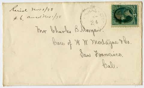 Letter from Eliza Morgan to Charles Morgan, October 23, 1878