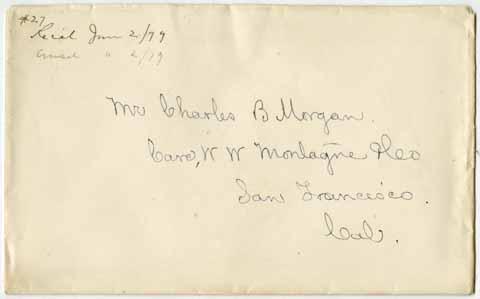 Letter from Eliza Morgan to Charles Morgan, December 24, 1878