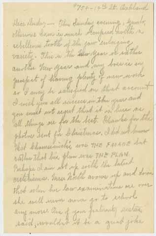 Letter from Avery Morgan to Julia Morgan, January 5, 1902
