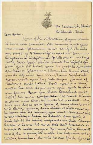 Letter from Eliza Morgan to Julia Morgan, August 20, 1898
