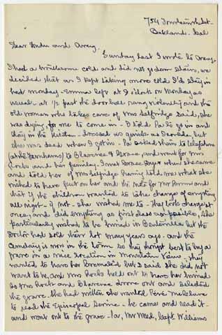 Letter from Eliza Morgan to Julia and Avery Morgan, November 19, 1898