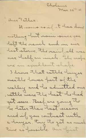 Letter from Howard V. Jack to Robert Edgar Jack