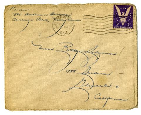 Correspondence from Honey Toda to Betty Salzman, July 7, 1944