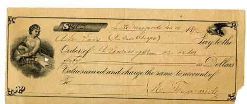 [Check paid from Ah Louis to A. Lowinger, 1892]
