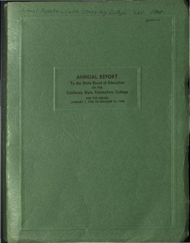 Annual Report to the State Board of Education on the California State Polytechnic College, 1948